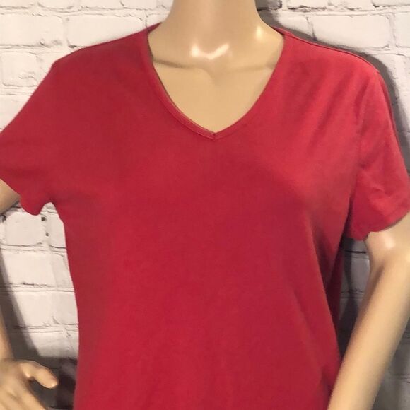 Sonoma Red 100% Cotton Plain Womens Tee L - Picture 2 of 8